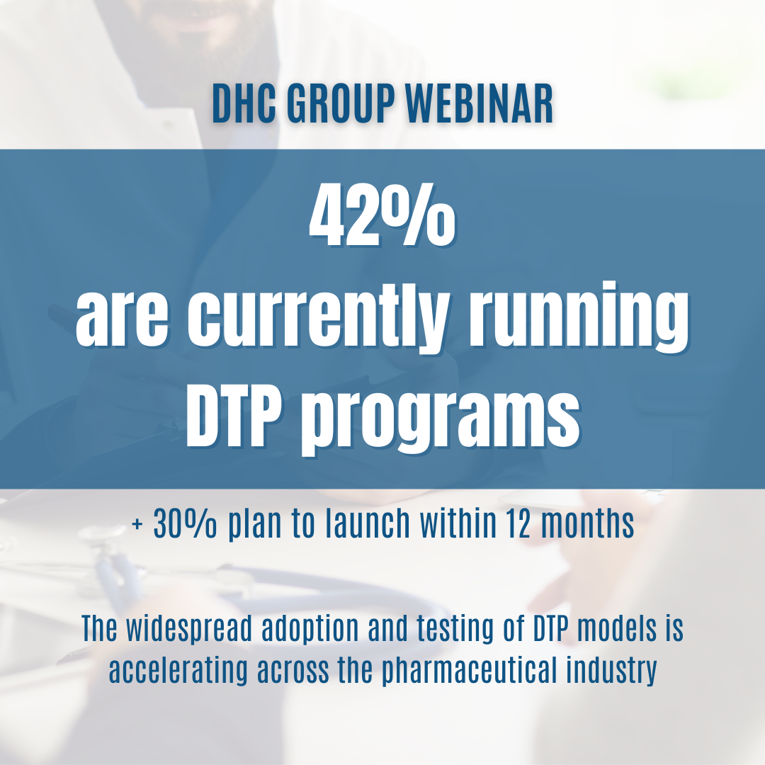DHC Group webinar carousel — 42% running DTP programs
