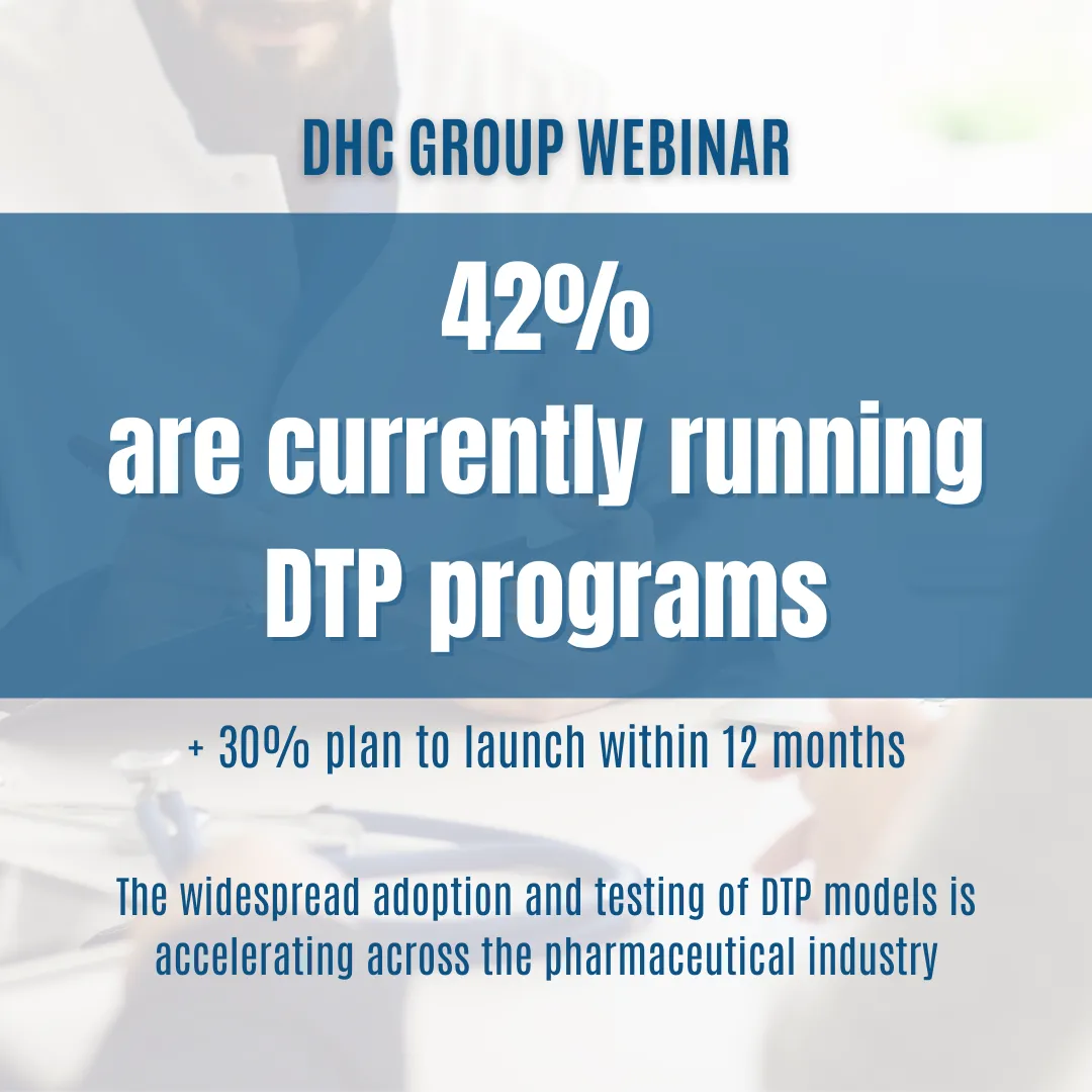 DHC Group webinar carousel — 42% running DTP programs