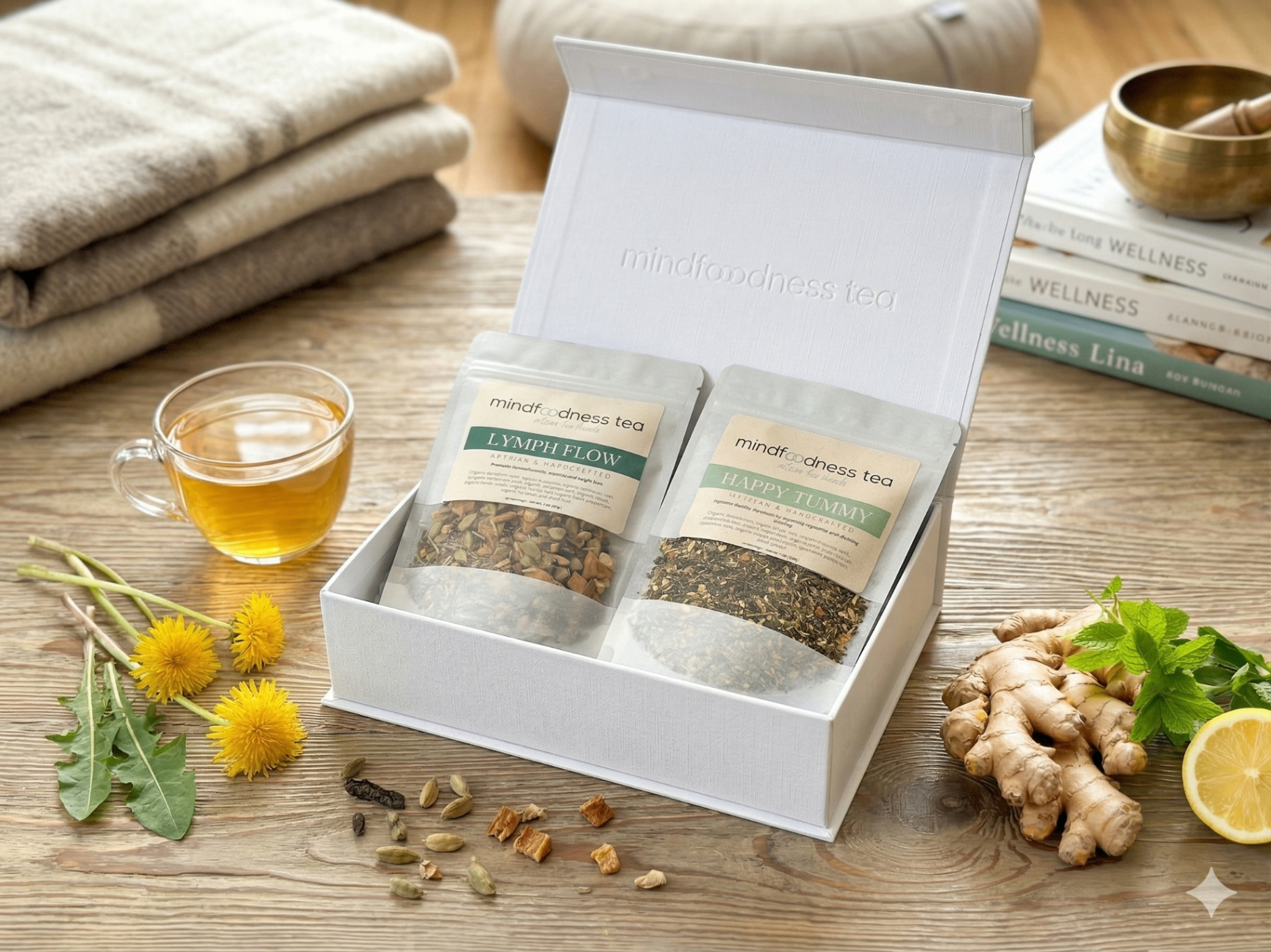 Mindfoodness Tea — Lymph Flow & Happy Tummy wellness gift box