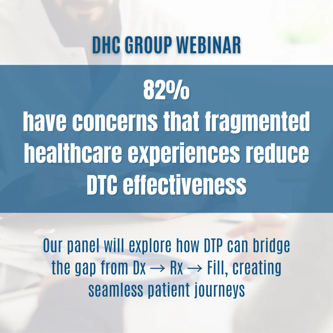 DHC Group webinar carousel — 82% concerned about fragmentation